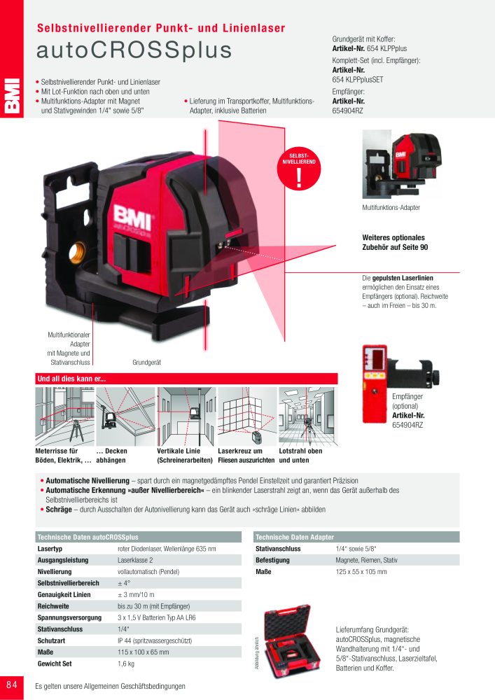 BMI Fachhandelkatalog Messwerkzeuge NR.: 101 - Seite 84