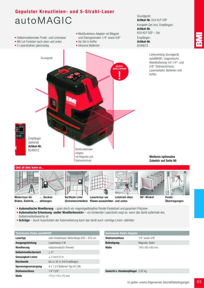 BMI Fachhandelkatalog Messwerkzeuge NR.: 101 - Seite 85