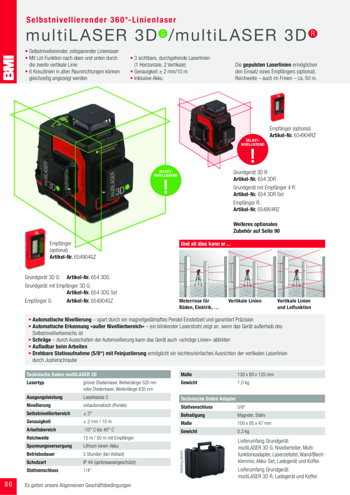 BMI Fachhandelkatalog Messwerkzeuge NR.: 101 - Seite 86