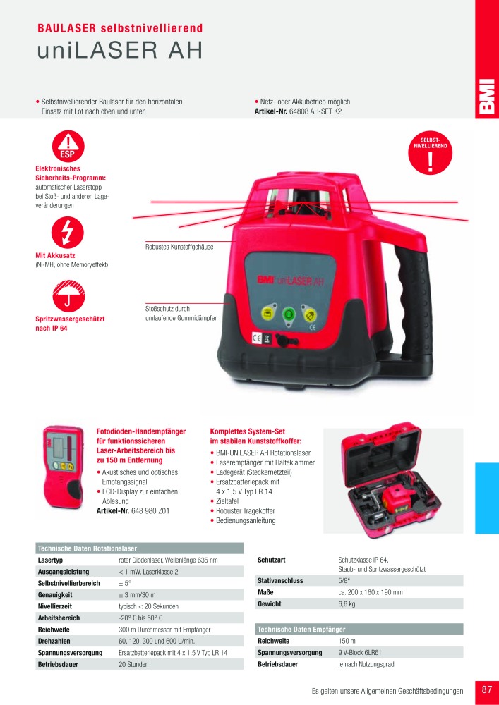 BMI Fachhandelkatalog Messwerkzeuge NR.: 101 - Seite 87