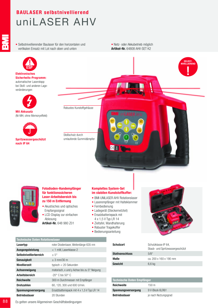 BMI Fachhandelkatalog Messwerkzeuge NO.: 101 - Page 88