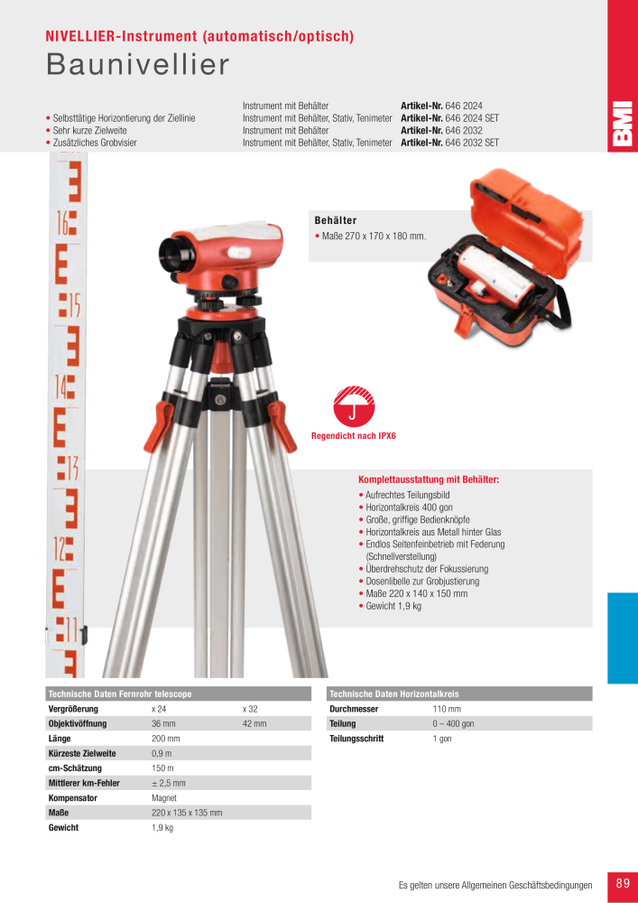 BMI Fachhandelkatalog Messwerkzeuge NR.: 101 - Seite 89