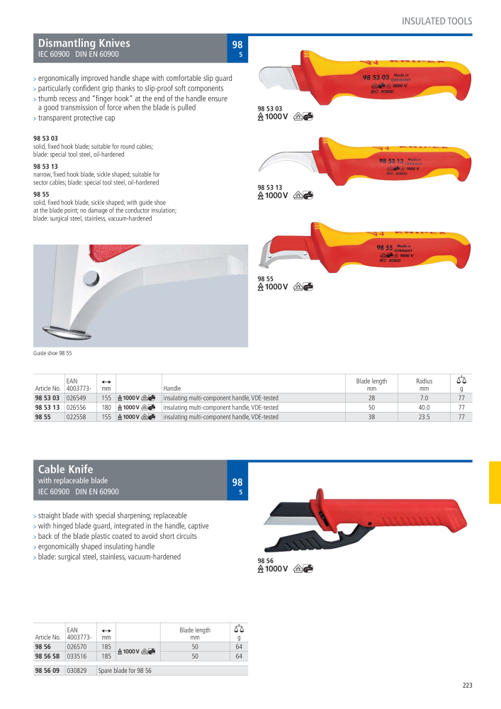 Knipex General Catalogue n.: 105 - Pagina 224