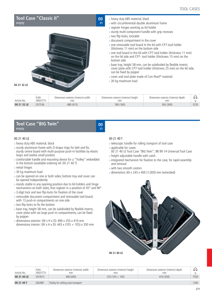 Knipex General Catalogue NR.: 105 - Strona 272