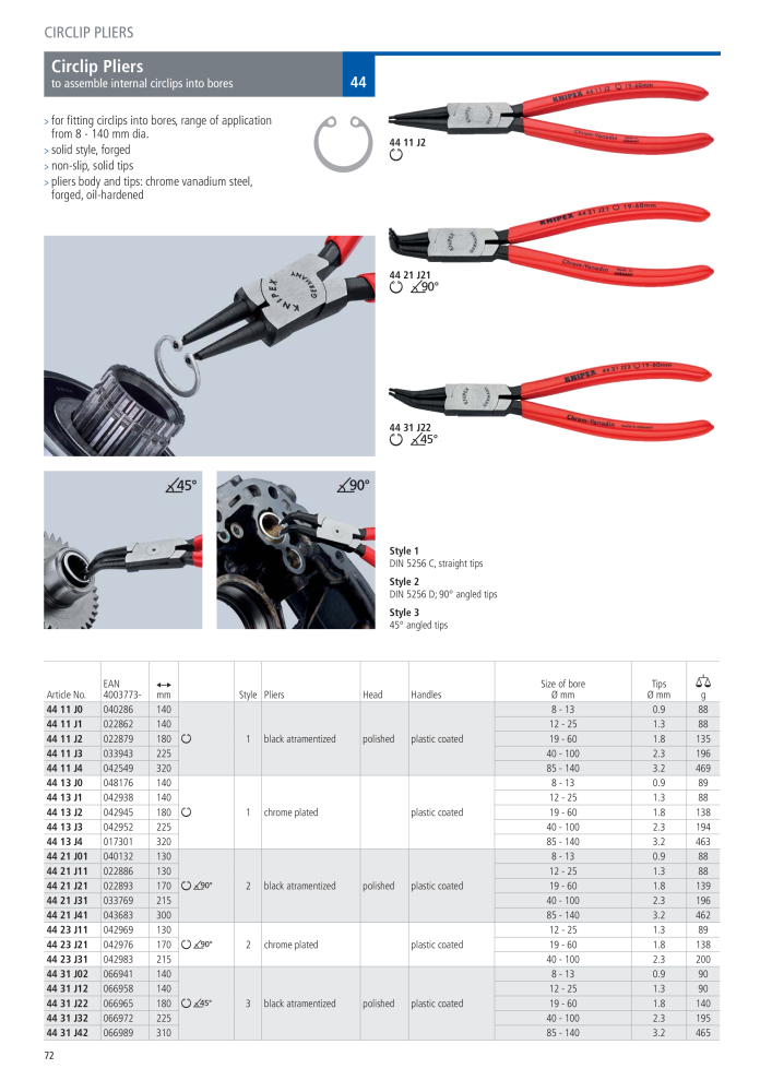 Knipex General Catalogue NR.: 105 - Pagina 73