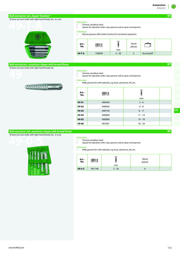 Kukko Automotive - extractor puller catalogue Nº: 1155 - Página 115