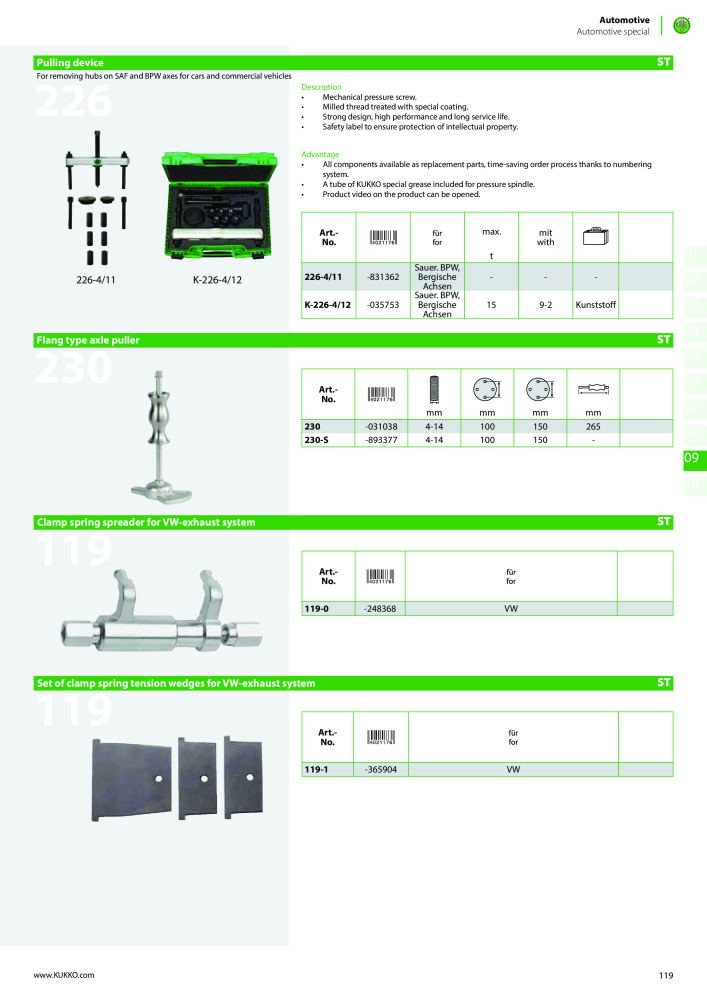 Kukko Automotive - extractor puller catalogue NR.: 1155 - Seite 121