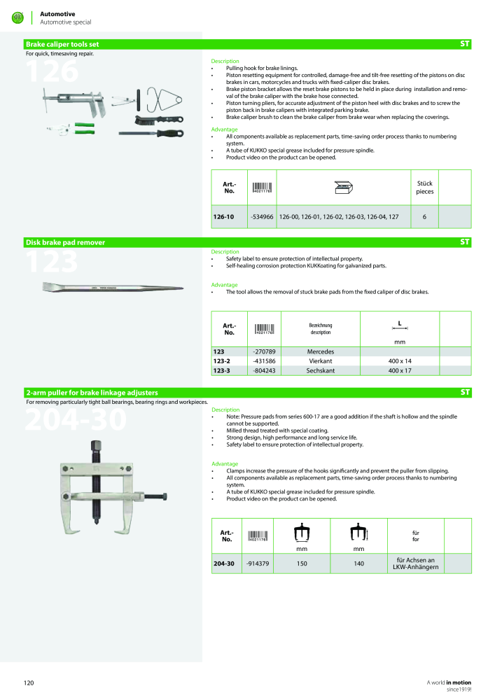 Kukko Automotive - extractor puller catalogue Nº: 1155 - Página 122