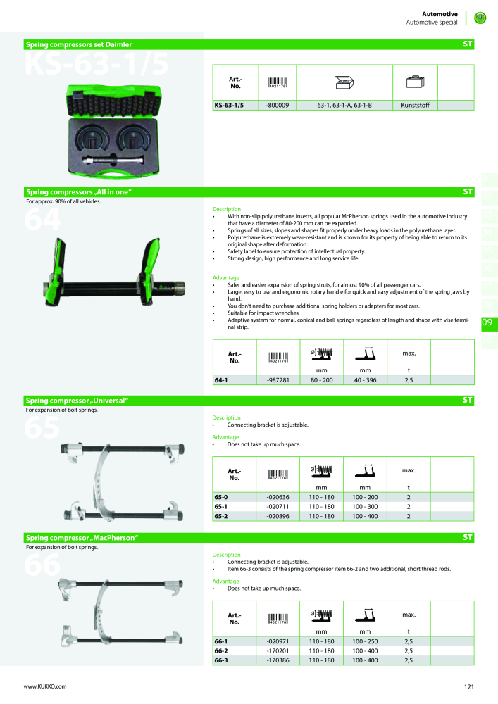 Kukko Automotive - extractor puller catalogue Nº: 1155 - Página 123