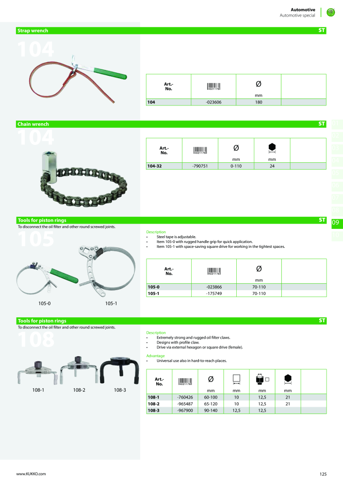 Kukko Automotive - extractor puller catalogue Nº: 1155 - Página 127