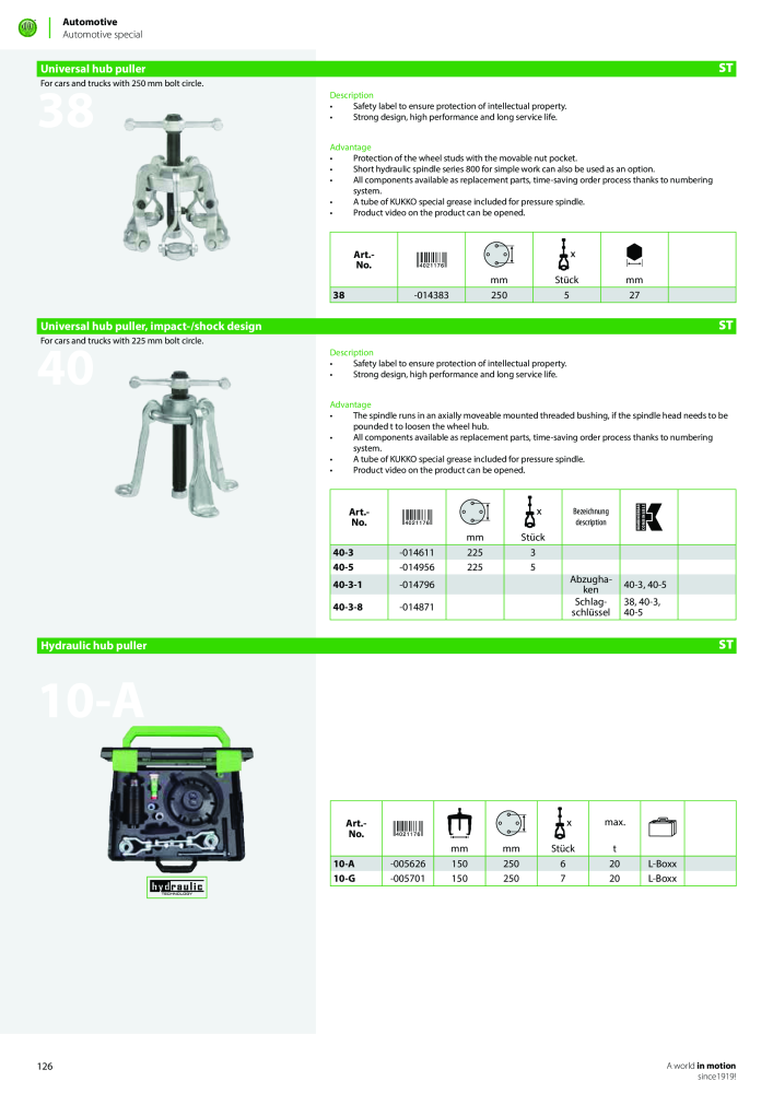 Kukko Automotive - extractor puller catalogue Nº: 1155 - Página 128