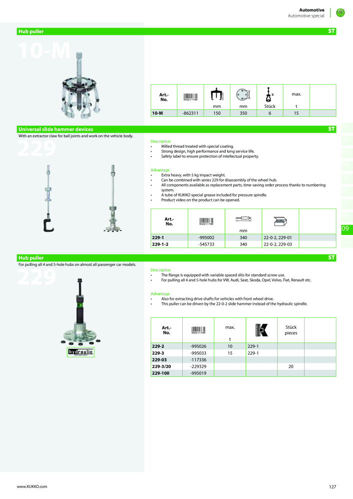 Kukko Automotive - extractor puller catalogue NR.: 1155 - Seite 129