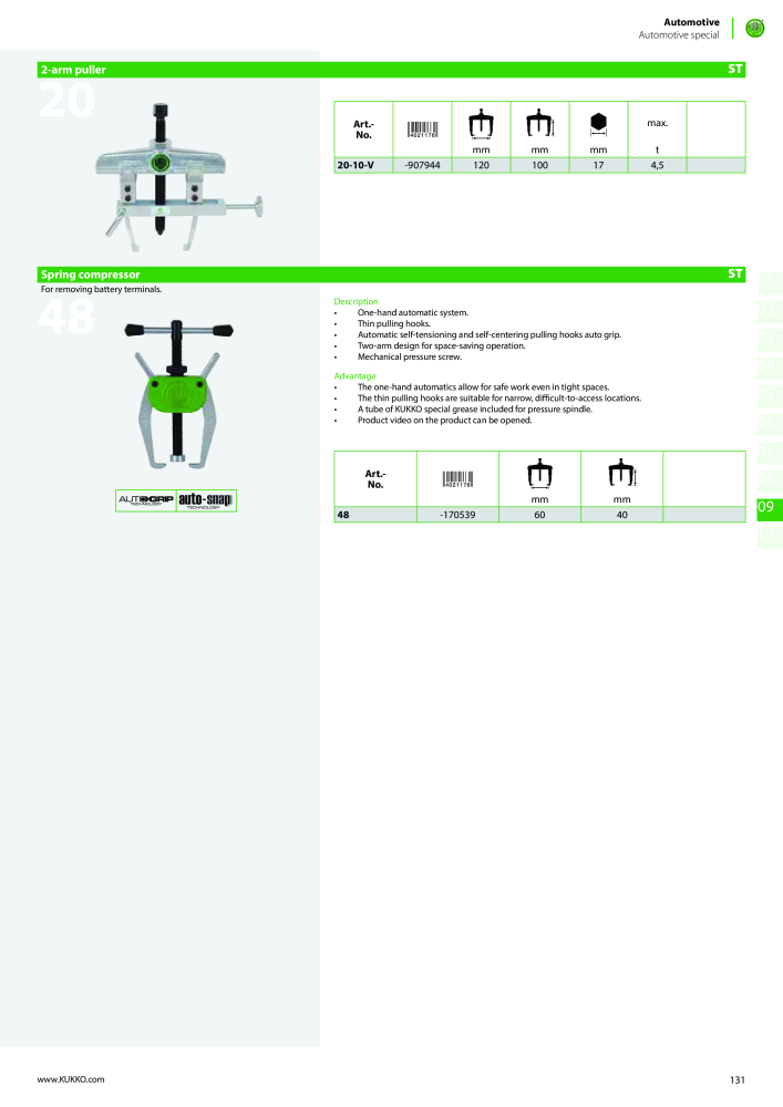 Kukko Automotive - extractor puller catalogue Nº: 1155 - Página 133