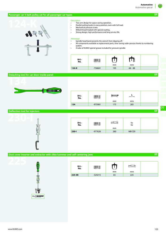 Kukko Automotive - extractor puller catalogue Nº: 1155 - Página 135