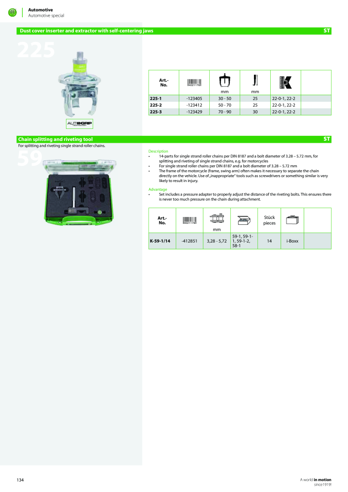 Kukko Automotive - extractor puller catalogue Nº: 1155 - Página 136