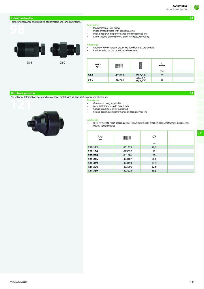 Kukko Automotive - extractor puller catalogue Nº: 1155 - Página 137