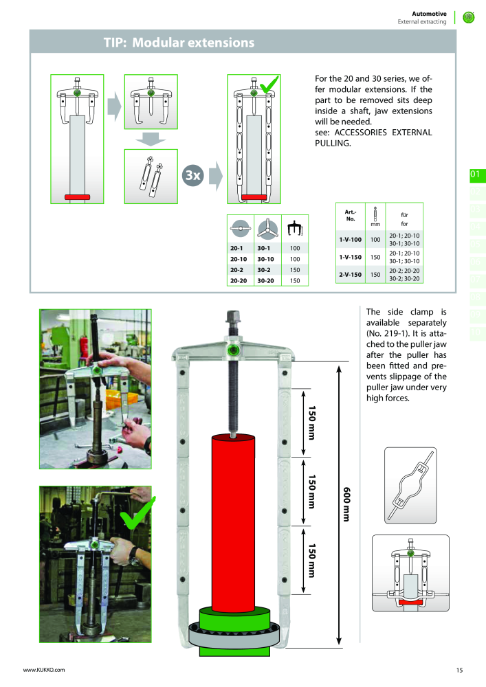 Kukko Automotive - extractor puller catalogue Nº: 1155 - Página 17