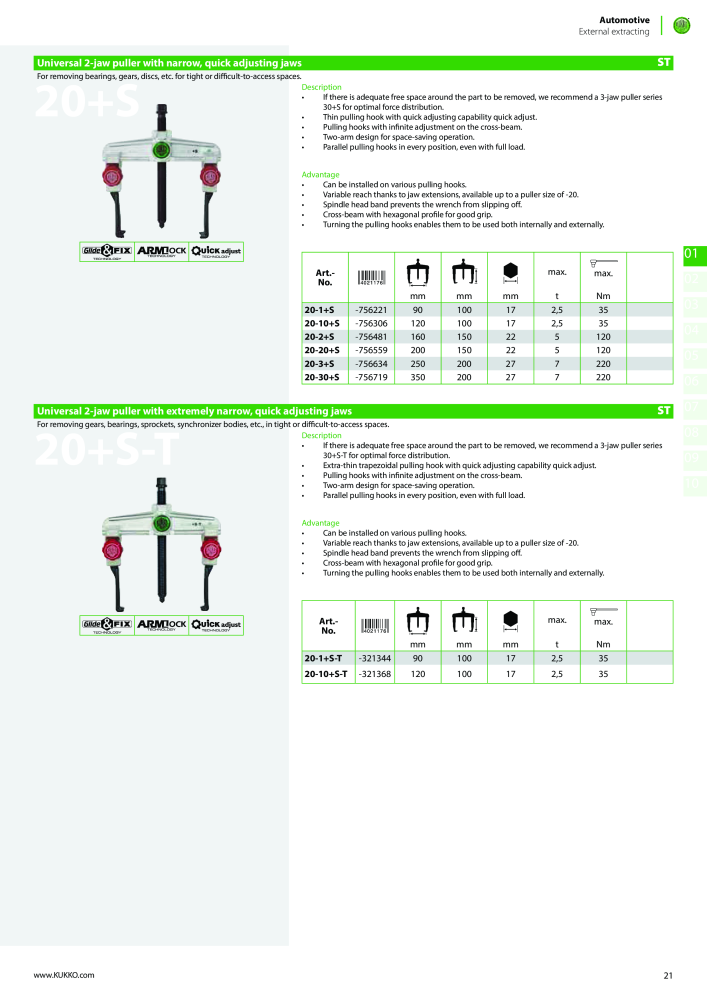 Kukko Automotive - extractor puller catalogue Nº: 1155 - Página 23