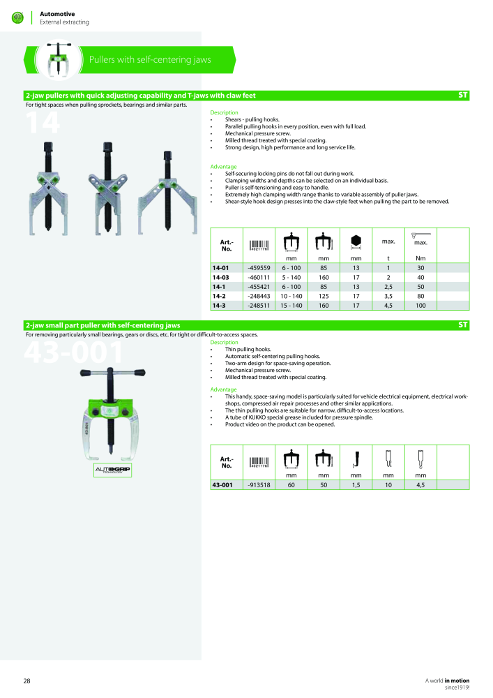 Kukko Automotive - extractor puller catalogue Nº: 1155 - Página 30