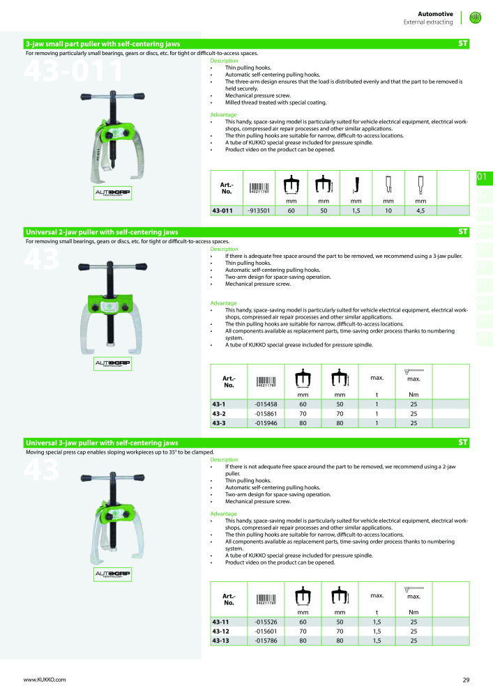 Kukko Automotive - extractor puller catalogue Nº: 1155 - Página 31