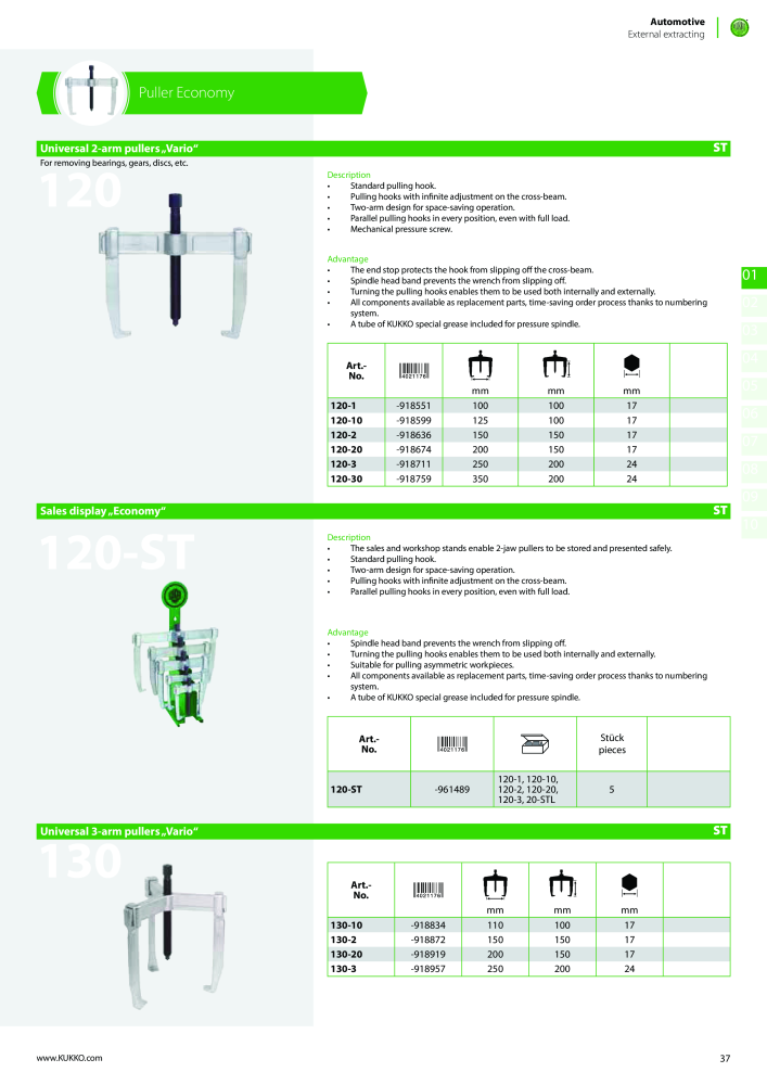 Kukko Automotive - extractor puller catalogue NR.: 1155 - Seite 39