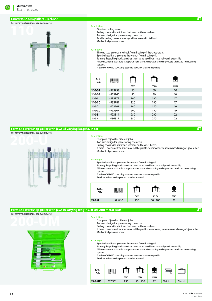 Kukko Automotive - extractor puller catalogue Nº: 1155 - Página 40