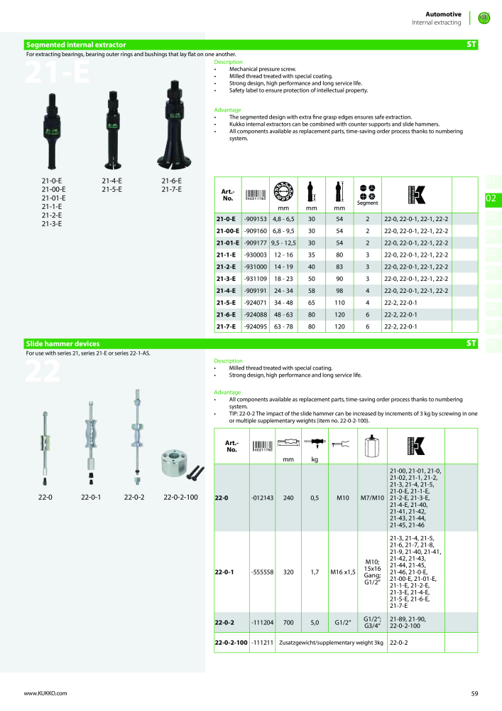 Kukko Automotive - extractor puller catalogue Nº: 1155 - Página 61