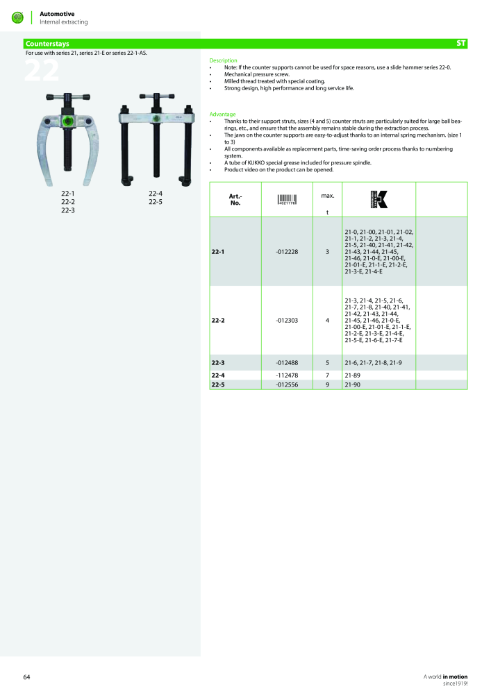 Kukko Automotive - extractor puller catalogue Nº: 1155 - Página 66