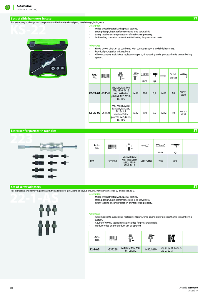 Kukko Automotive - extractor puller catalogue NR.: 1155 - Seite 70