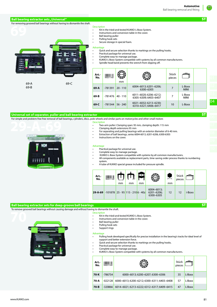 Kukko Automotive - extractor puller catalogue Nº: 1155 - Página 83