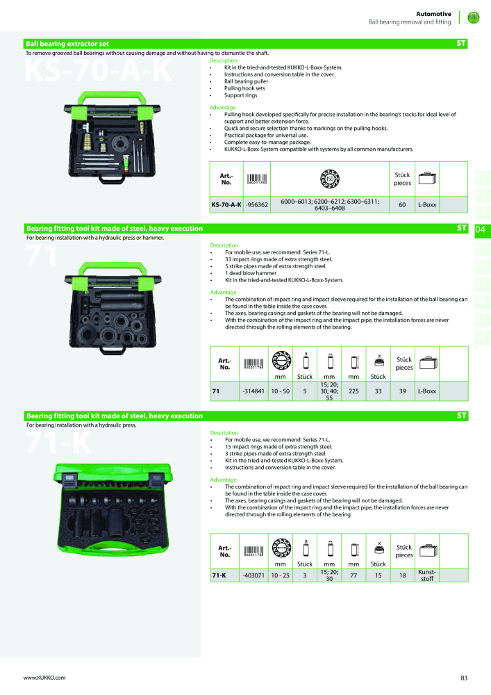 Kukko Automotive - extractor puller catalogue Nº: 1155 - Página 85