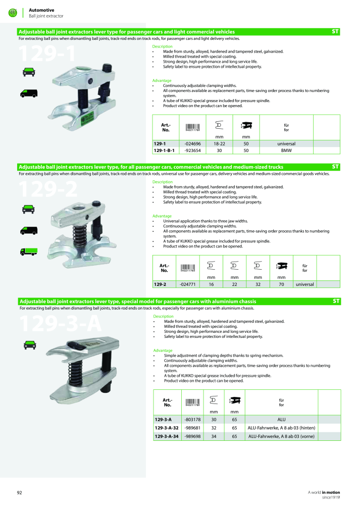 Kukko Automotive - extractor puller catalogue Nº: 1155 - Página 94