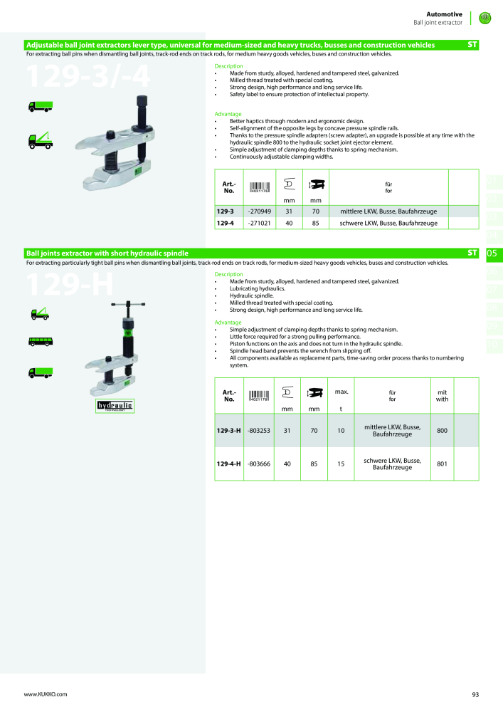 Kukko Automotive - extractor puller catalogue Nº: 1155 - Página 95