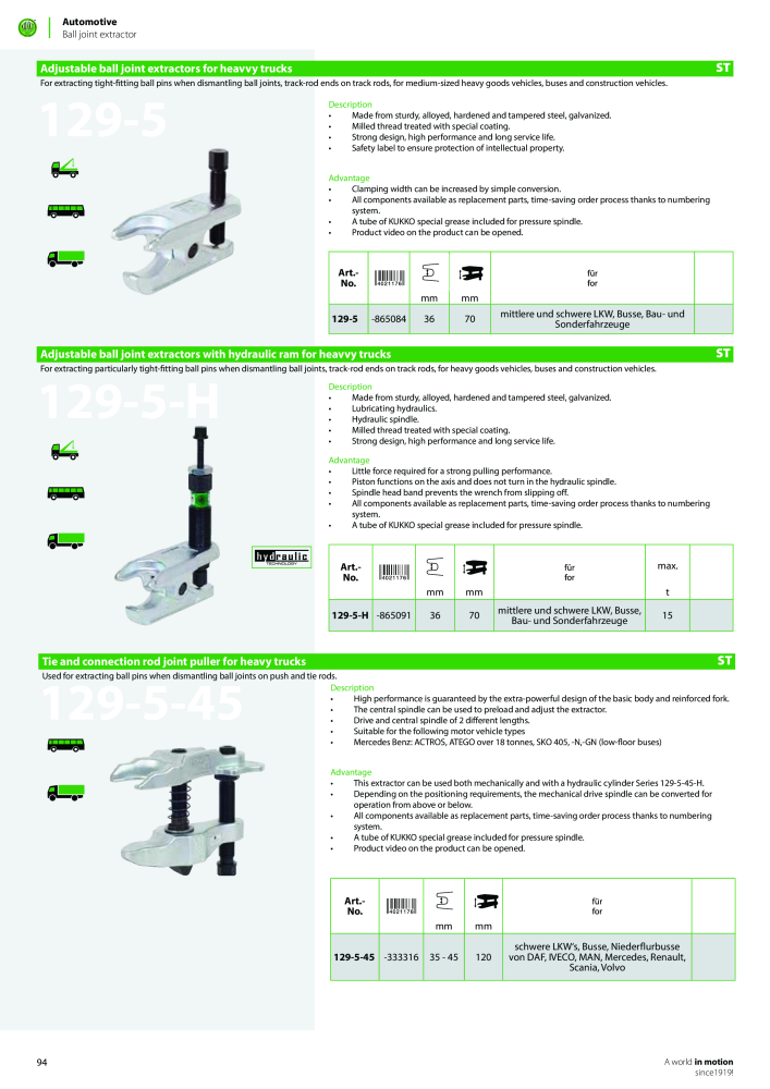 Kukko Automotive - extractor puller catalogue NR.: 1155 - Seite 96