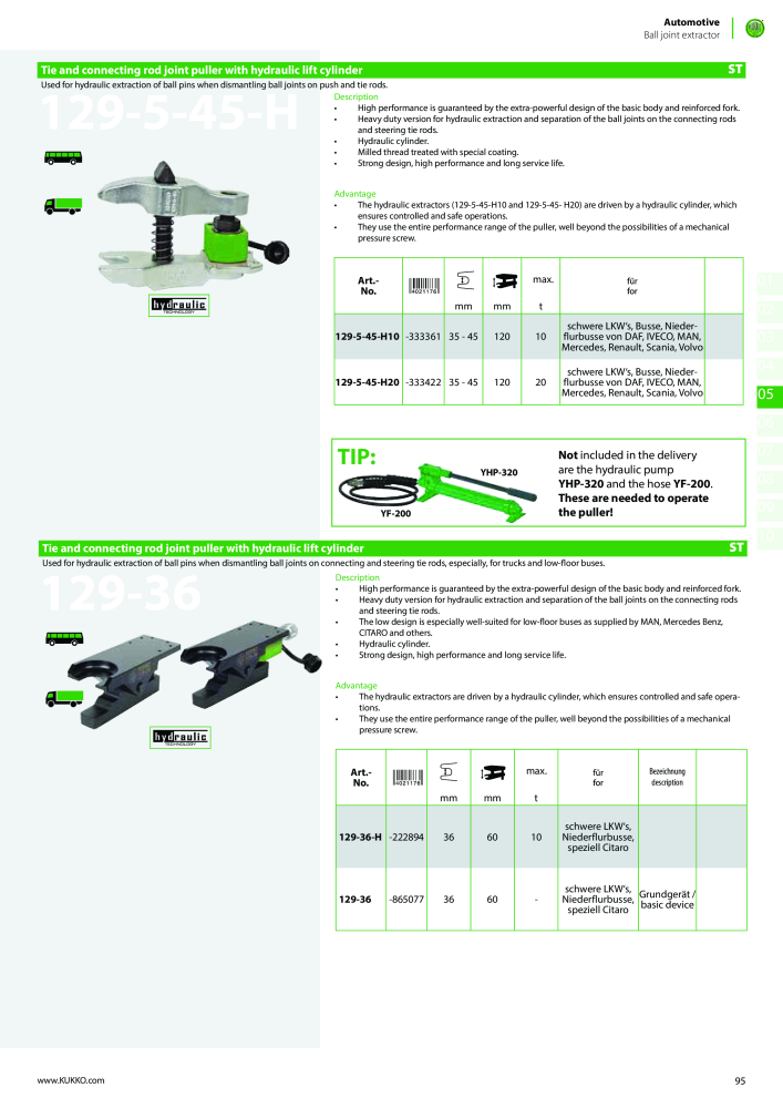 Kukko Automotive - extractor puller catalogue Nº: 1155 - Página 97