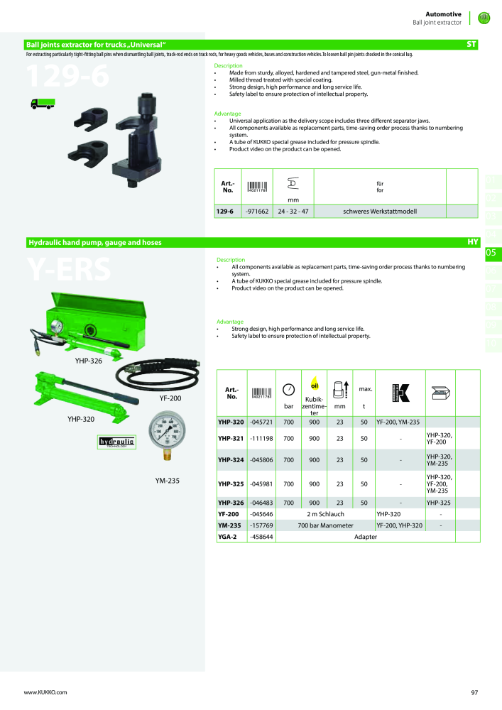 Kukko Automotive - extractor puller catalogue Nº: 1155 - Página 99