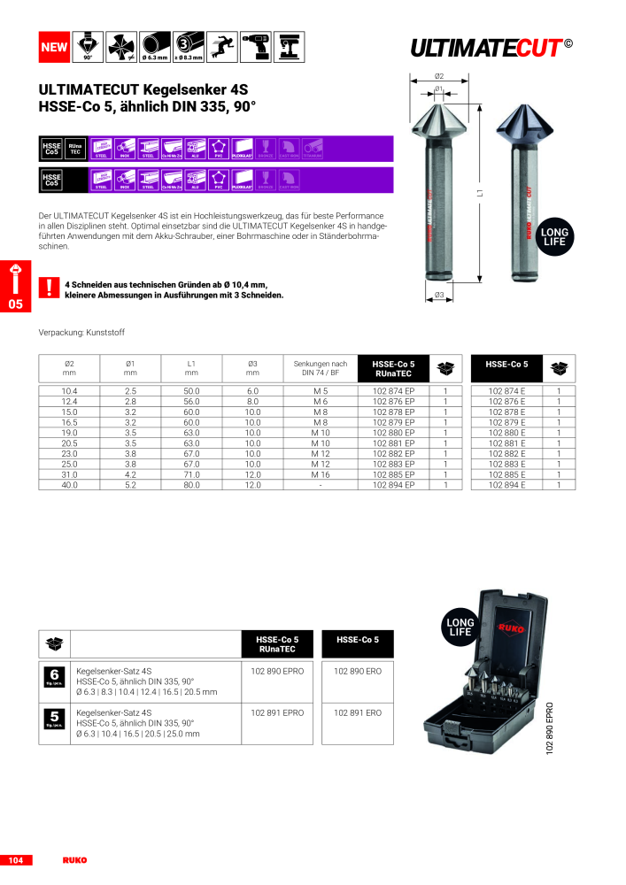 Ruko Hauptkatalog Präzisionswerkzeuge NR.: 126 - Seite 106