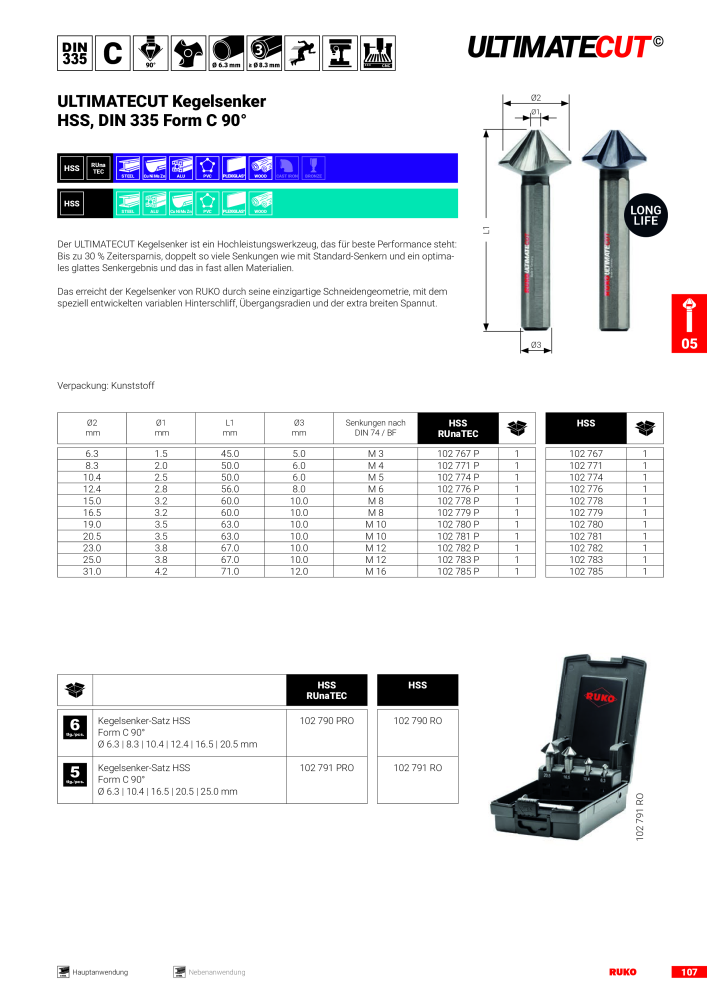 Ruko Hauptkatalog Präzisionswerkzeuge NR.: 126 - Seite 109