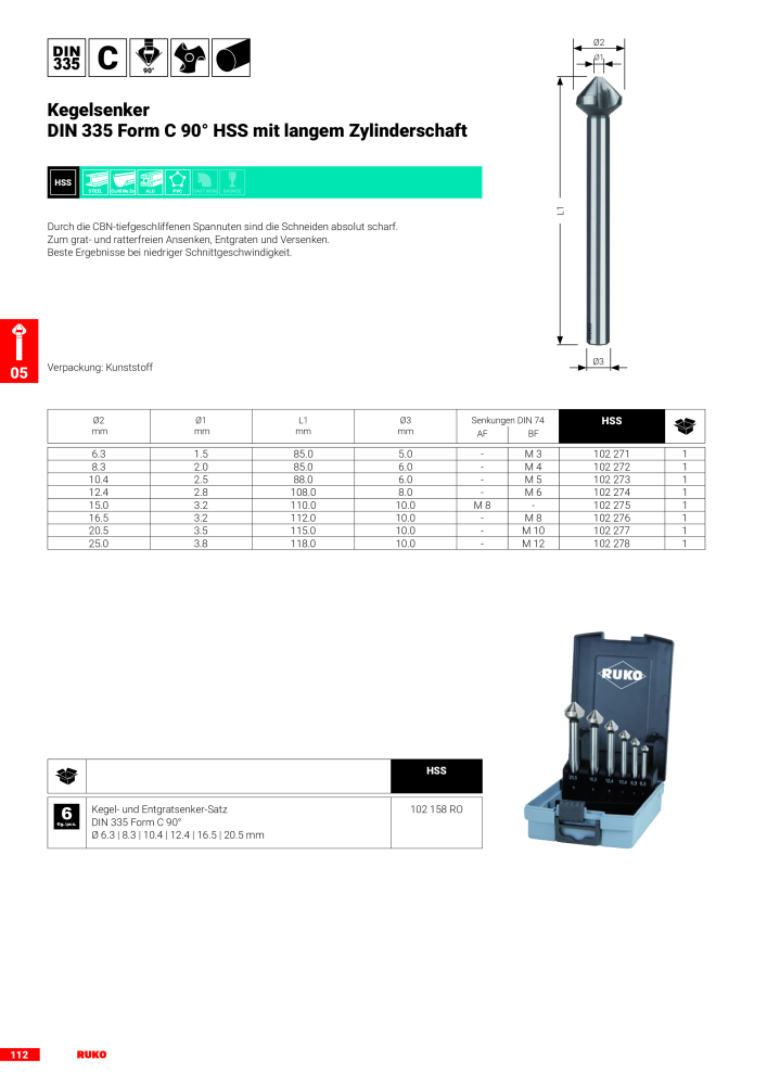 Ruko Hauptkatalog Präzisionswerkzeuge Nb. : 126 - Page 114