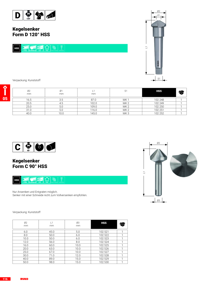 Ruko Hauptkatalog Präzisionswerkzeuge Nb. : 126 - Page 118