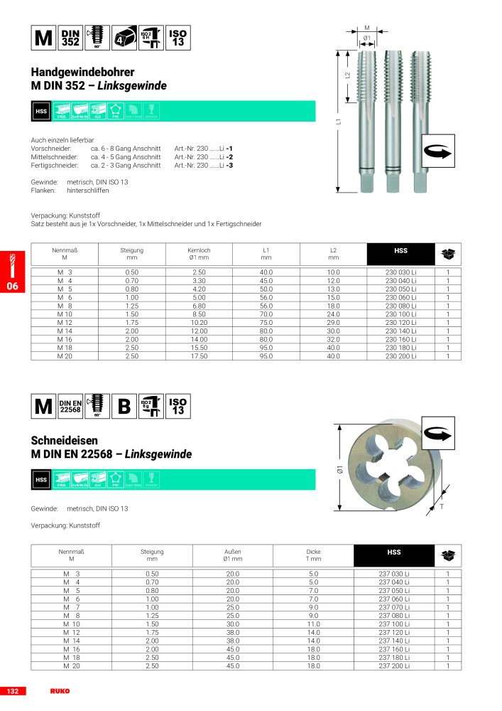 Ruko Hauptkatalog Präzisionswerkzeuge NO.: 126 - Page 134