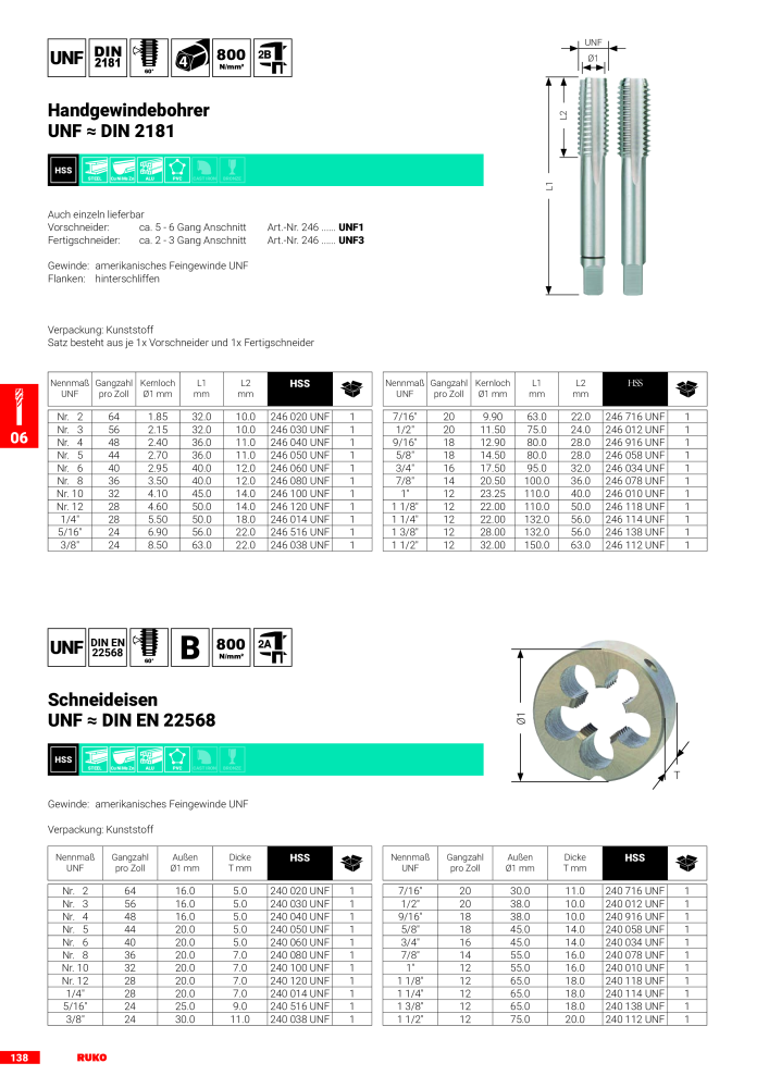 Ruko Hauptkatalog Präzisionswerkzeuge Nb. : 126 - Page 140