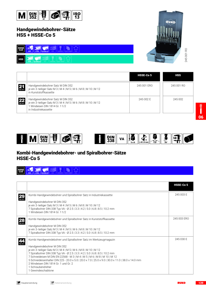 Ruko Hauptkatalog Präzisionswerkzeuge NR.: 126 - Pagina 141