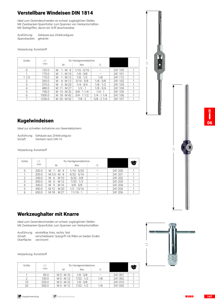 Ruko Hauptkatalog Präzisionswerkzeuge NR.: 126 - Pagina 149