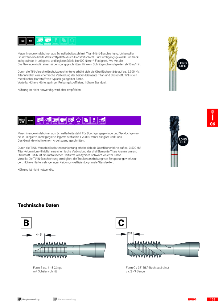 Ruko Hauptkatalog Präzisionswerkzeuge NR.: 126 - Pagina 157