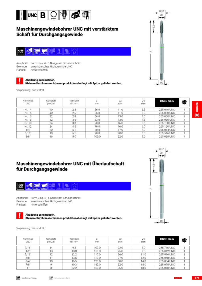 Ruko Hauptkatalog Präzisionswerkzeuge NR.: 126 - Pagina 173