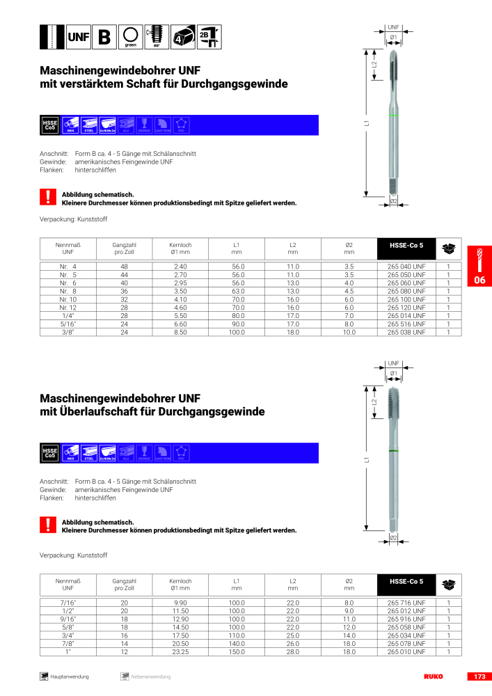 Ruko Hauptkatalog Präzisionswerkzeuge Nb. : 126 - Page 175