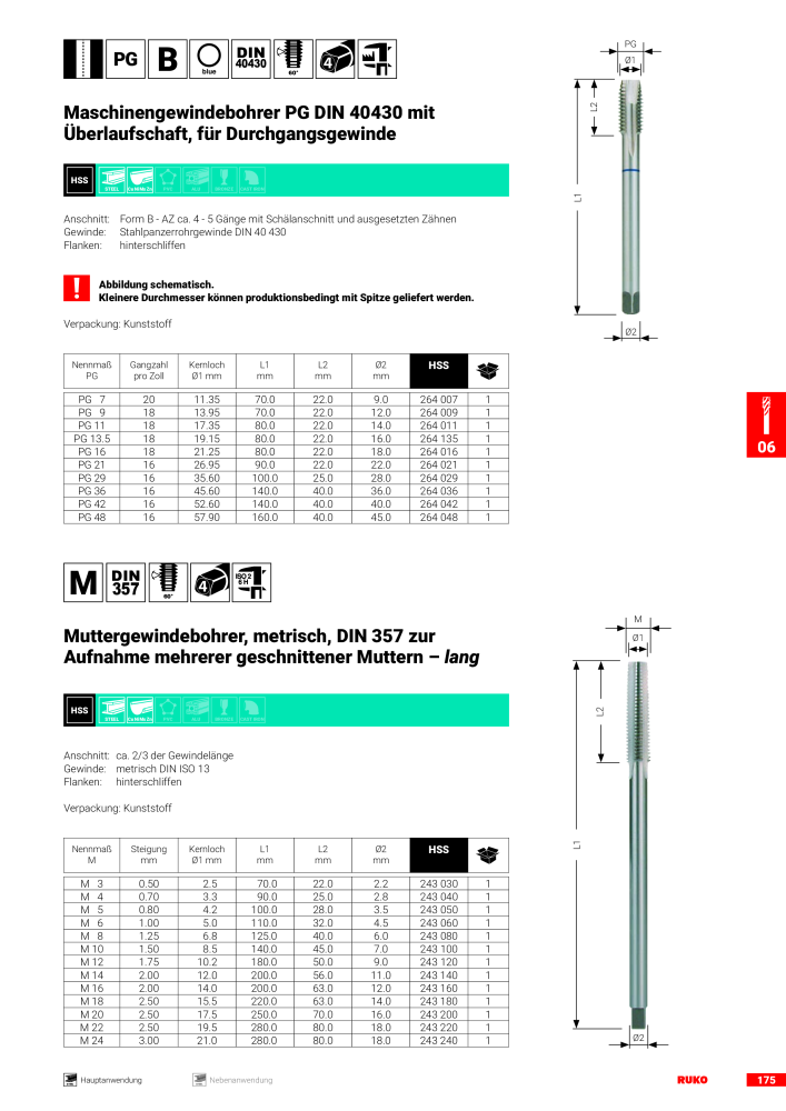 Ruko Hauptkatalog Präzisionswerkzeuge NR.: 126 - Strona 177