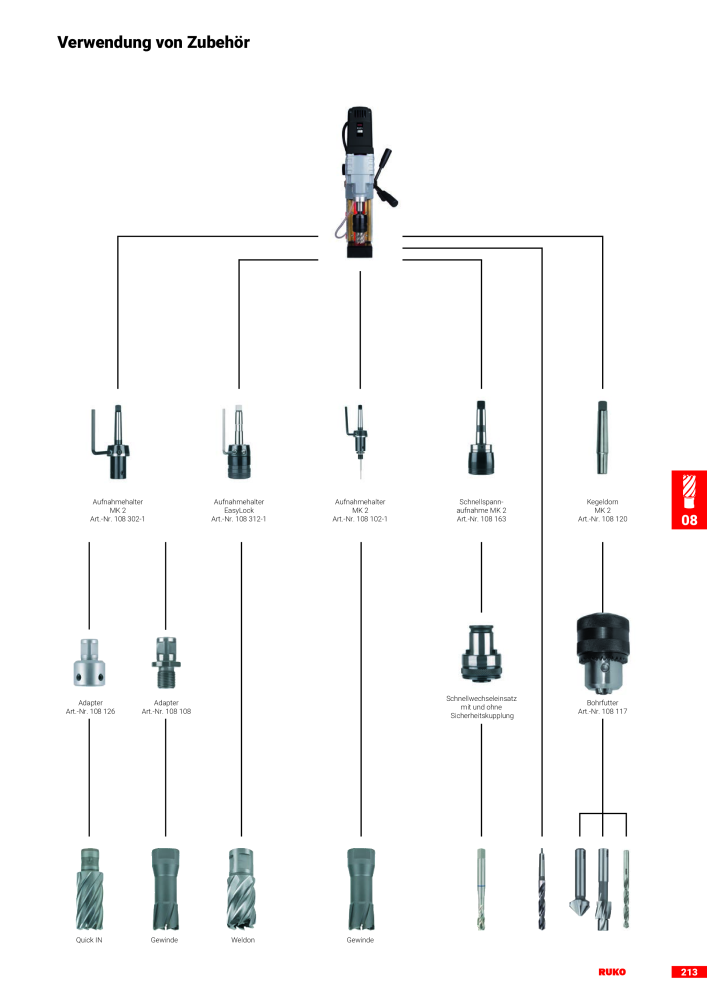 Ruko Hauptkatalog Präzisionswerkzeuge Nb. : 126 - Page 215