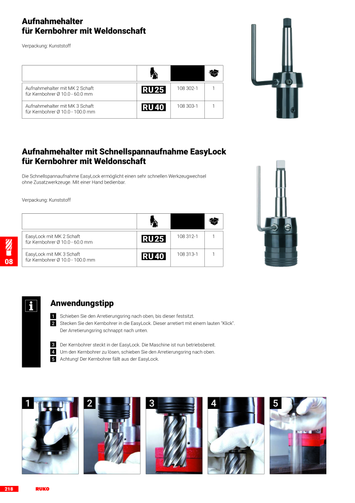 Ruko Hauptkatalog Präzisionswerkzeuge NR.: 126 - Pagina 220